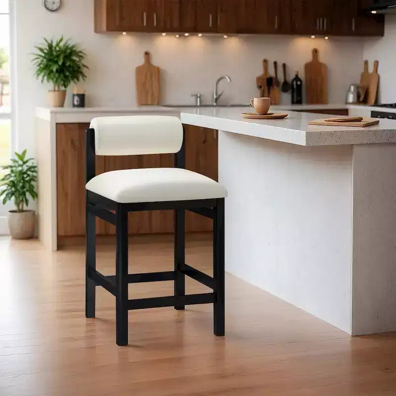Tabouret de comptoir rembourré en similicuir Meridian Furniture, Roundhill