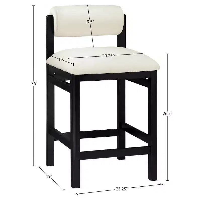 Tabouret de comptoir rembourré en similicuir Meridian Furniture, Roundhill