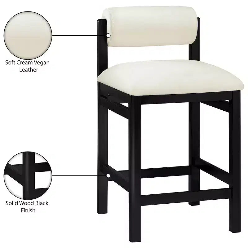 Tabouret de comptoir rembourré en similicuir Meridian Furniture, Roundhill