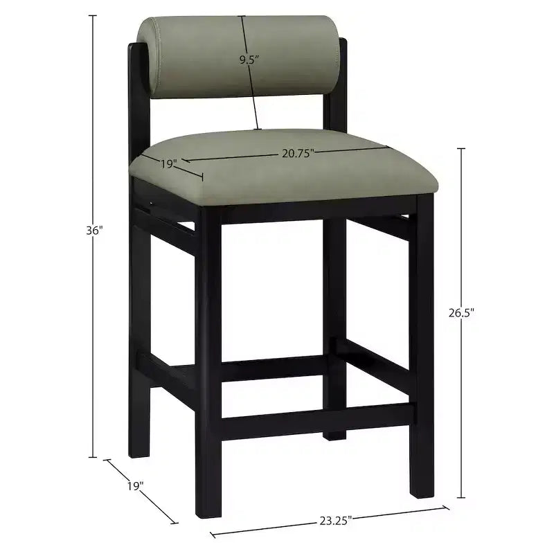 Tabouret de comptoir rembourré en similicuir Meridian Furniture, Roundhill