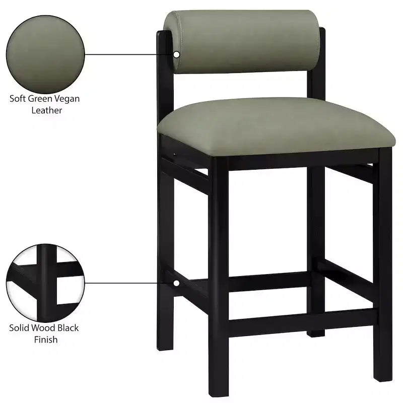 Tabouret de comptoir rembourré en similicuir Meridian Furniture, Roundhill