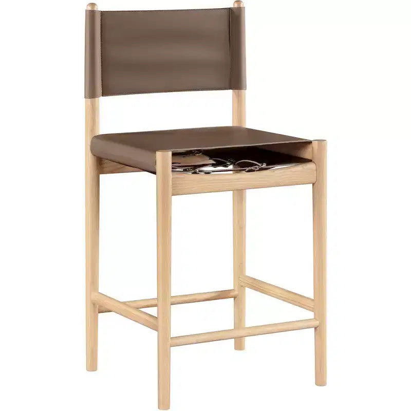 Tabouret de comptoir Meridian Furniture Rawlins en similicuir vegan