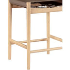 Tabouret de comptoir Meridian Furniture Rawlins en similicuir vegan
