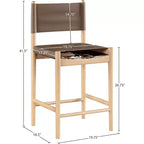 Tabouret de comptoir Meridian Furniture Rawlins en similicuir vegan