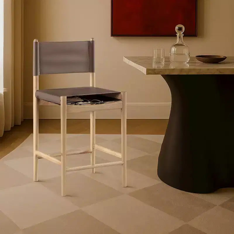 Tabouret de comptoir Meridian Furniture Rawlins en similicuir vegan