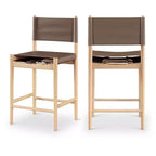 Tabouret de comptoir Meridian Furniture Rawlins en similicuir vegan