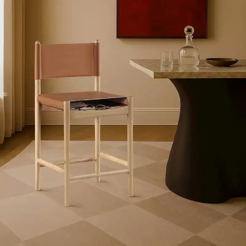 Tabouret de comptoir Meridian Furniture Rawlins en similicuir vegan