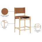 Tabouret de comptoir Meridian Furniture Rawlins en similicuir vegan