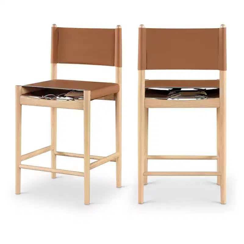 Tabouret de comptoir Meridian Furniture Rawlins en similicuir vegan