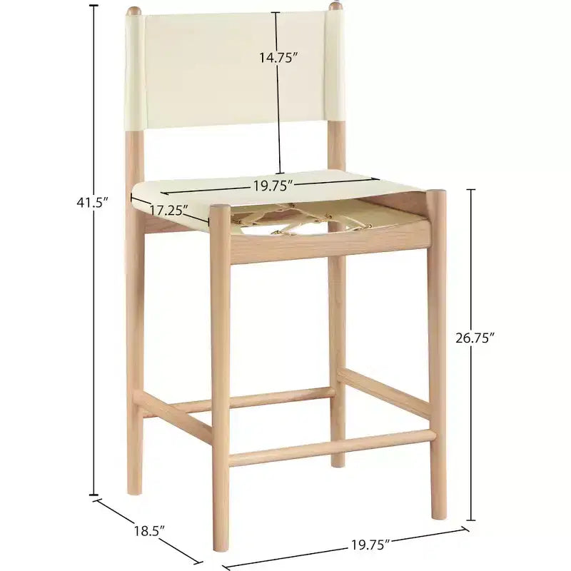 Tabouret de comptoir Meridian Furniture Rawlins en similicuir vegan