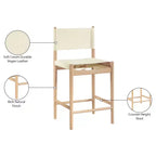 Tabouret de comptoir Meridian Furniture Rawlins en similicuir vegan