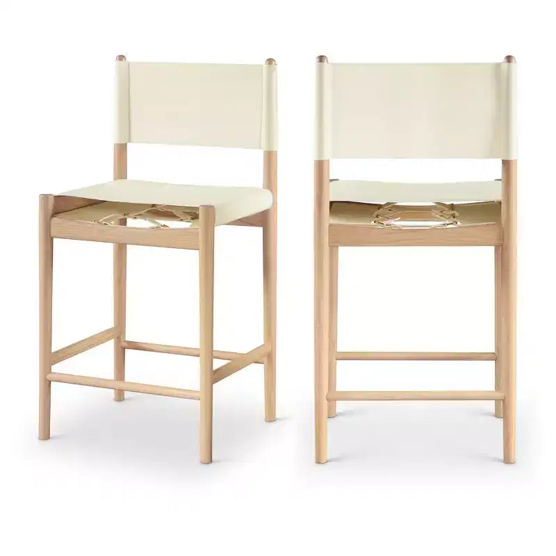 Tabouret de comptoir Meridian Furniture Rawlins en similicuir vegan