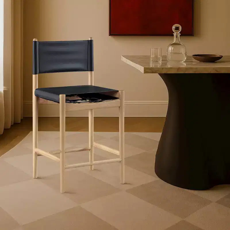 Tabouret de comptoir Meridian Furniture Rawlins en similicuir vegan