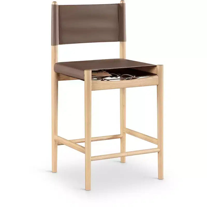 Tabouret de comptoir Meridian Furniture Rawlins en similicuir vegan