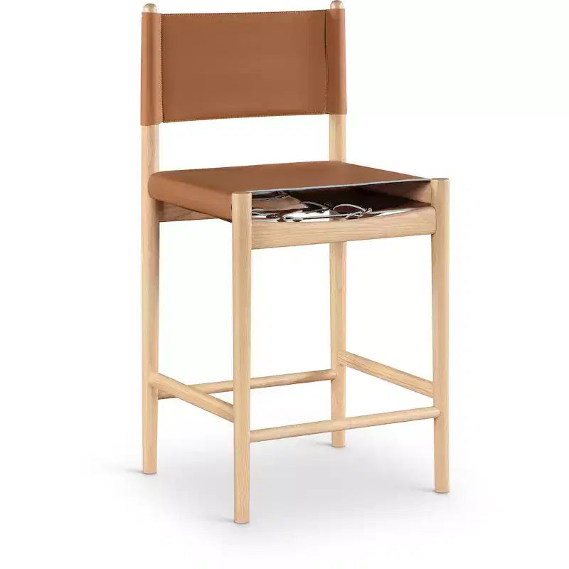 Tabouret de comptoir Meridian Furniture Rawlins en similicuir vegan