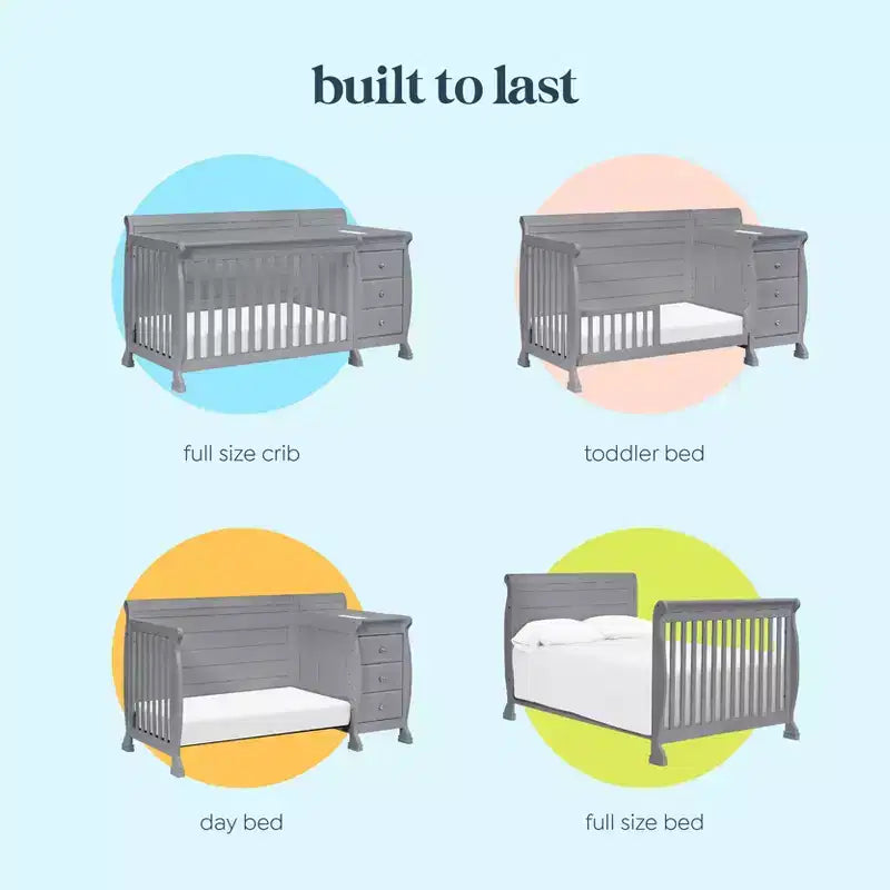 Lit de bébé et table à langer transformables 4-en-1 Kalani de DaVinci