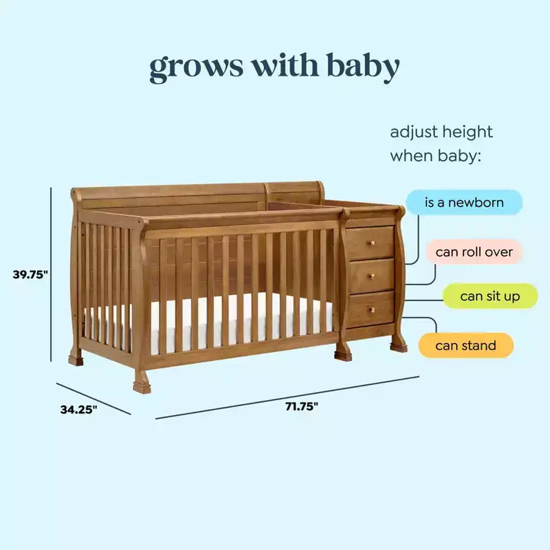 Lit de bébé et table à langer transformables 4-en-1 Kalani de DaVinci