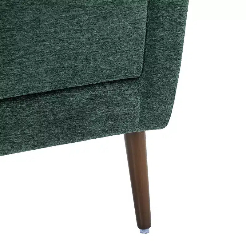 Fauteuil d'appoint moderne en chenille, dossier haut capitonné, coussin en mousse, fauteuil de salon rembourré pour chambre ou salon.