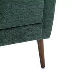 Fauteuil d'appoint moderne en chenille, dossier haut capitonné, coussin en mousse, fauteuil de salon rembourré pour chambre ou salon.