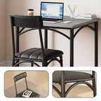 Ensemble table de salle à manger pour 2, ensemble table de cuisine carrée et chaises avec chaises rembourrées, cadre en métal et plateau de table en MDF, pour petits espaces, petit-déjeuner
