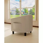 Fauteuil COZONY avec accoudoirs incurvés, fauteuil d'appoint confortable avec dossier enveloppant pour salon et chambre à coucher