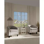 Fauteuil COZONY avec accoudoirs incurvés, fauteuil d'appoint confortable avec dossier enveloppant pour salon et chambre à coucher
