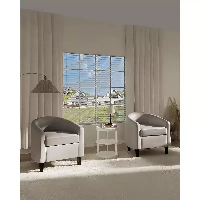 Fauteuil COZONY avec accoudoirs incurvés, fauteuil d'appoint confortable avec dossier enveloppant pour salon et chambre à coucher
