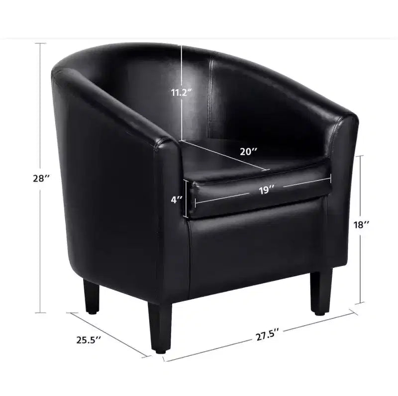 Fauteuil COZONY avec accoudoirs incurvés, fauteuil d'appoint confortable avec dossier enveloppant pour salon et chambre à coucher