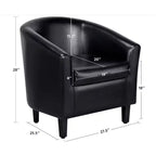 Fauteuil COZONY avec accoudoirs incurvés, fauteuil d'appoint confortable avec dossier enveloppant pour salon et chambre à coucher