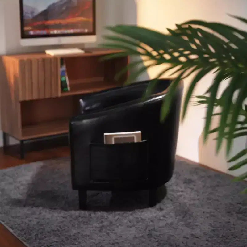 Fauteuil COZONY avec accoudoirs incurvés, fauteuil d'appoint confortable avec dossier enveloppant pour salon et chambre à coucher