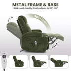 Fauteuil inclinable massant, ultra-confortable (135° réglable), doubles porte-gobelets et poches latérales de rangement, assemblage facile sans outils