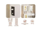 Coiffeuse avec miroir, 3 modes d'éclairage, prises et ports USB intégrés, tiroirs spacieux et meuble de rangement, table de maquillage pour chambre à coucher
