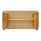 Table basse rustique Bekrvio avec grand espace de rangement, table basse moderne en bois de 47" pour salon, pieds en pin massif robustes