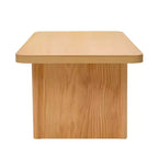 Table basse rustique Bekrvio avec grand espace de rangement, table basse moderne en bois de 47" pour salon, pieds en pin massif robustes
