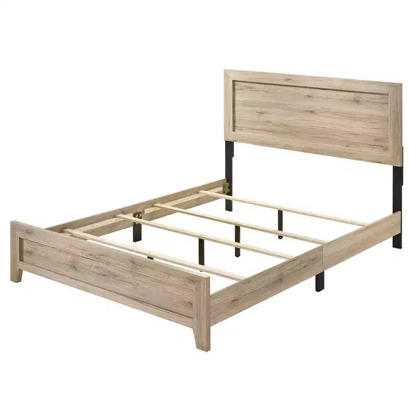Lit Royal Hampton King Size Est avec Grains et Nœuds, Marron Naturel