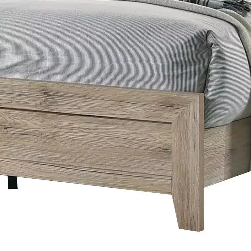 Lit Royal Hampton King Size Est avec Grains et Nœuds, Marron Naturel