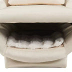 Fauteuil d'appoint Bestier avec espace adapté aux animaux domestiques, fauteuil de salon 2 en 1 en velours, fauteuil simple de loisirs rembourré pour salon et bureau