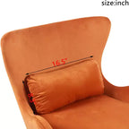 Fauteuil d'appoint Bestier avec espace adapté aux animaux domestiques, fauteuil de salon 2 en 1 en velours, fauteuil simple de loisirs rembourré pour salon et bureau