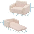 Fauteuil convertible 2-en-1 en peluche pour enfants Cozee de Delta Children
