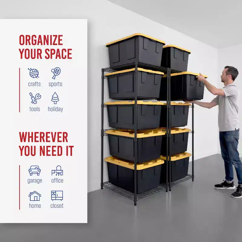 Étagère à bacs SafeRacks de 102 litres – Lot de 2