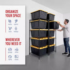 Étagère à bacs SafeRacks de 102 litres – Lot de 2