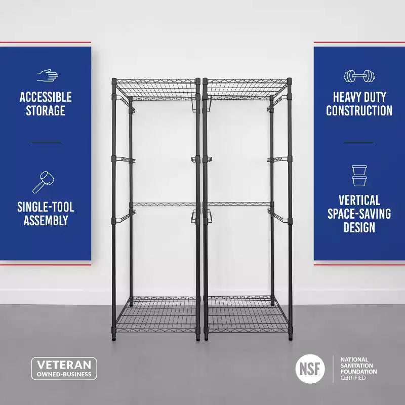 Étagère à bacs SafeRacks de 102 litres – Lot de 2