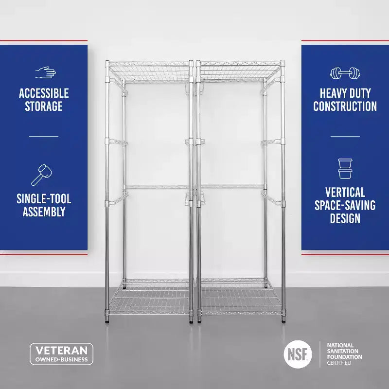 Étagère à bacs SafeRacks de 102 litres – Lot de 2