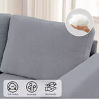 Mjkone Canapé sectionnel modulaire surdimensionné 108Linen, Canapé sectionnel en forme de L avec poche latérale, Grand canapé d'angle 6 places