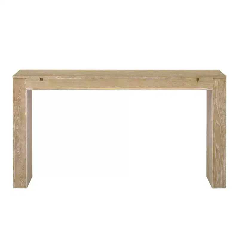 Console en Bois avec Tiroirs, Table d'Entrée à Pieds Épais, Table de Couloir Minimaliste avec Rangement
