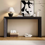 Console en Bois avec Tiroirs, Table d'Entrée à Pieds Épais, Table de Couloir Minimaliste avec Rangement