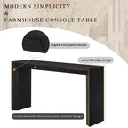 Console en Bois avec Tiroirs, Table d'Entrée à Pieds Épais, Table de Couloir Minimaliste avec Rangement