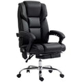 6 Point Vibration Massage Office Chair with Heat, PU Leather Computer Chair with Adjustable Height Reclining Back