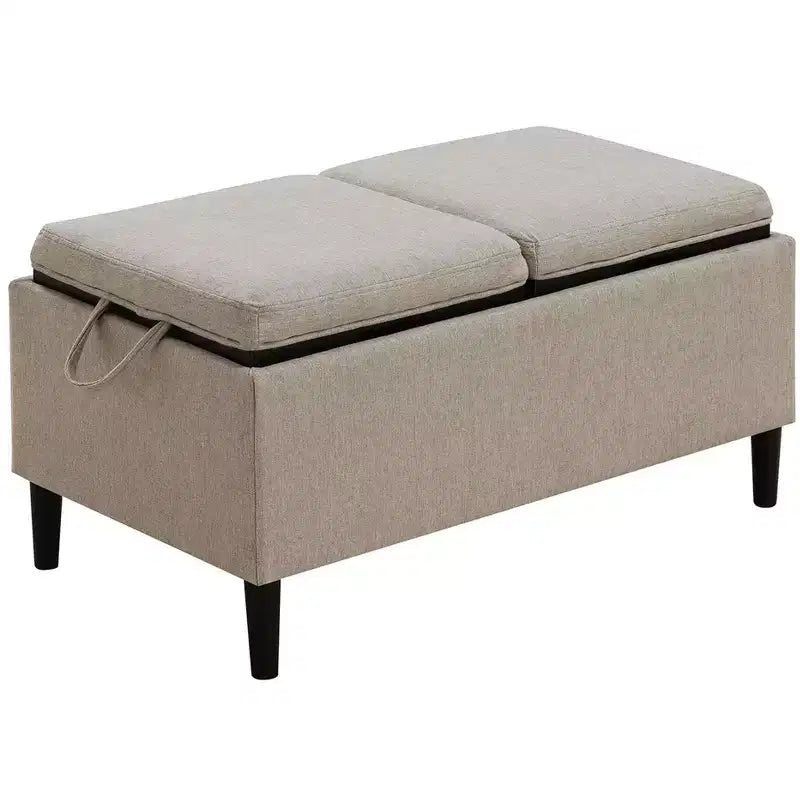 Pouf de rangement Magnolia HomeStock Comfort avec plateaux