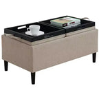 Pouf de rangement Magnolia HomeStock Comfort avec plateaux